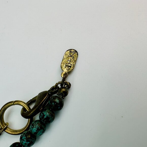 Vintage 36” Mixed Bead Necklace Boho Retro Bronze Clasp - Picture 4 of 6